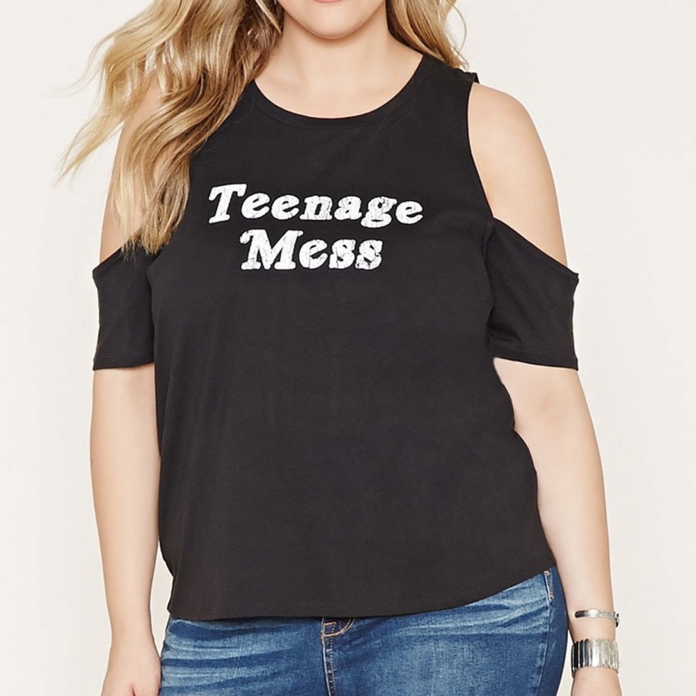 Cold Shoulder Grunge Forever 21 Plus